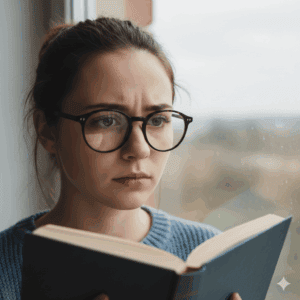 A woman that needs a comprehensive myopia exam at Compton Eye Associates in Manhattan.