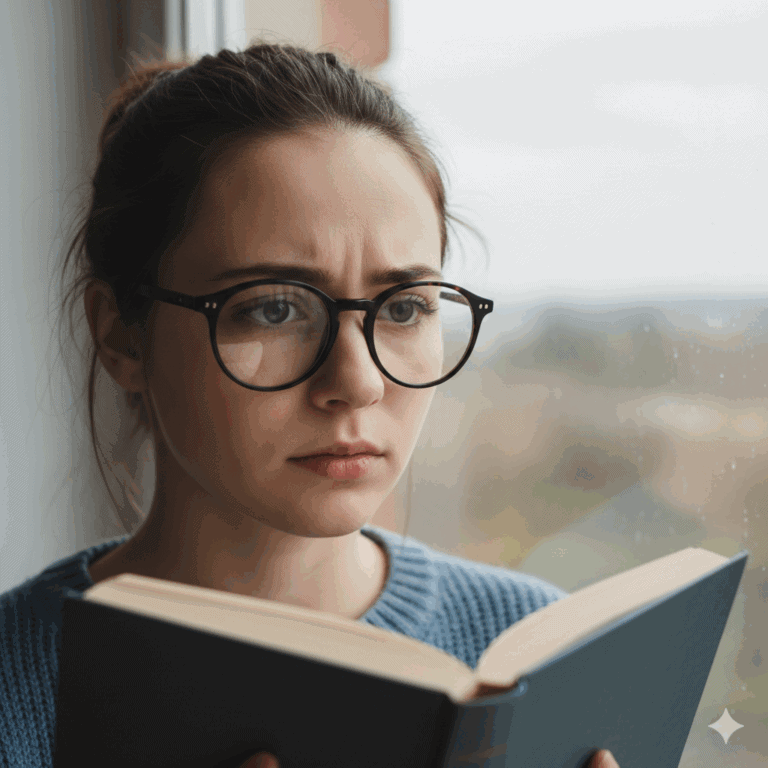 A woman that needs a comprehensive myopia exam at Compton Eye Associates in Manhattan.