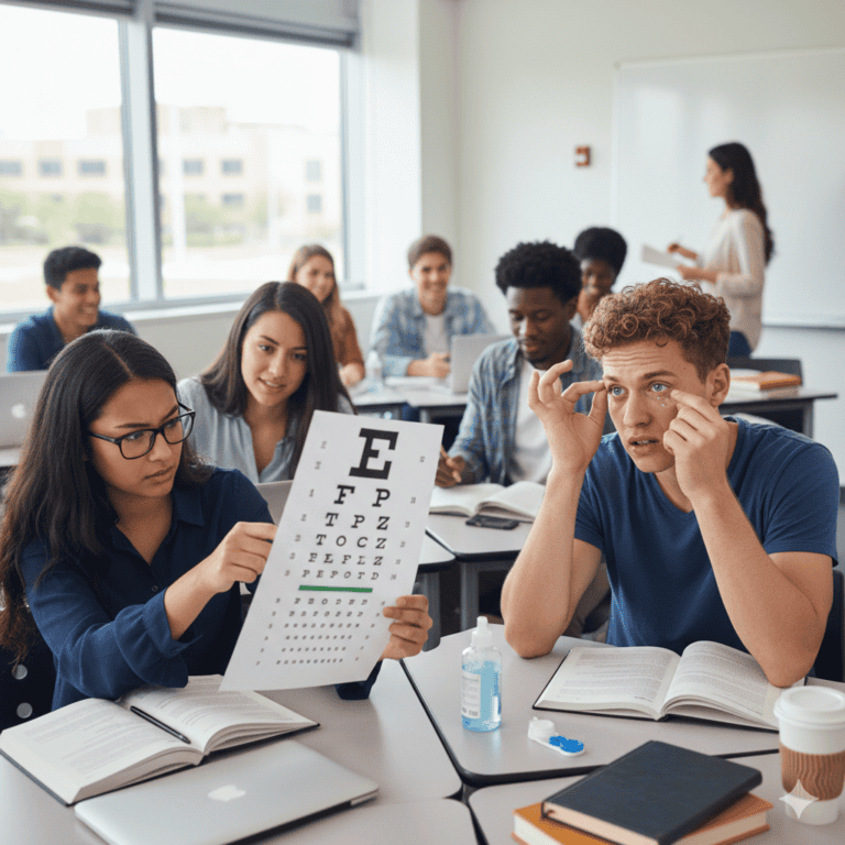 Eye doctor performing a comprehensive eye exam in NYC using retinal imaging to assess overall health.